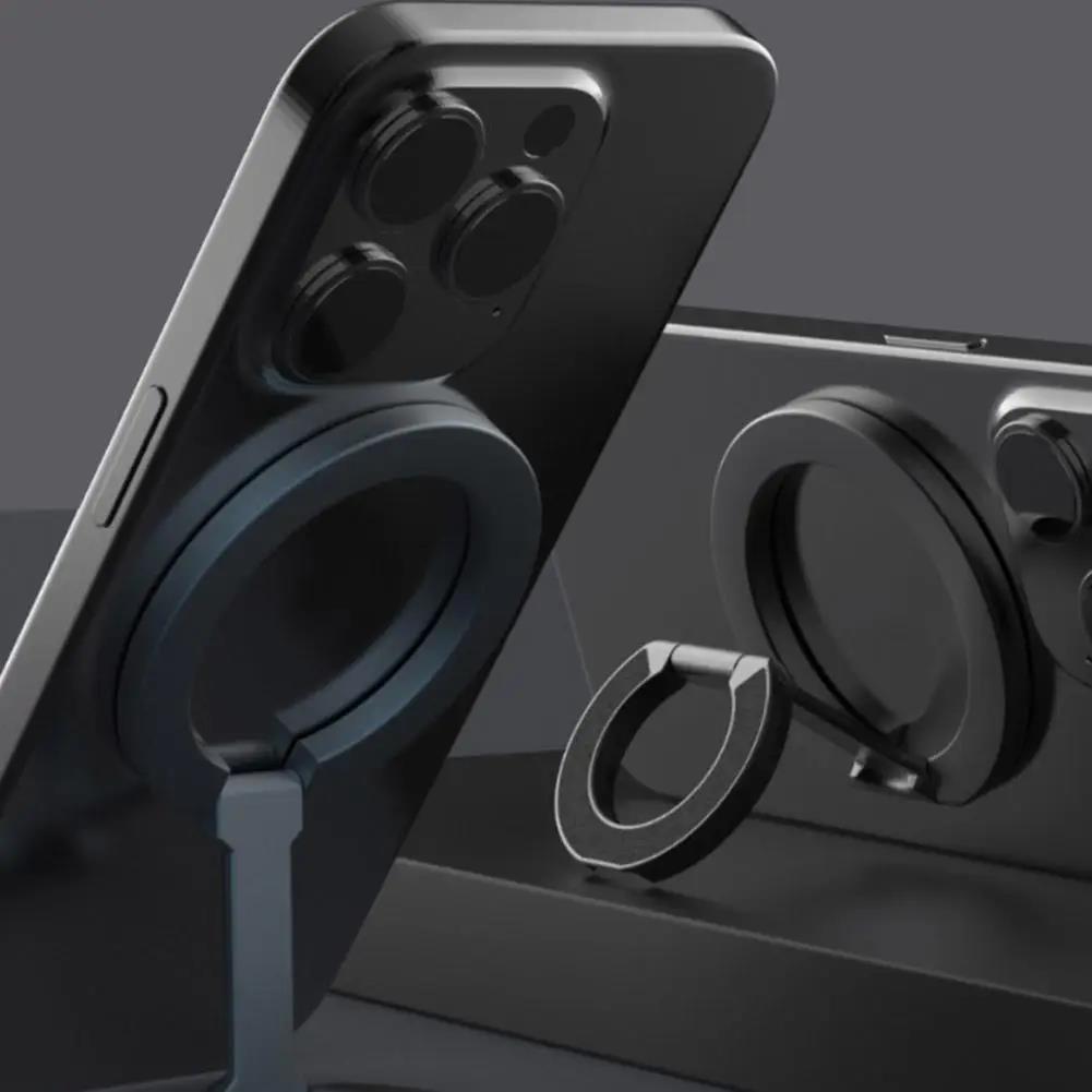 Magnetic Phone Ring Holder Dual-Side Magnet 360° Rotation Ultra-Thin Foldable Portable Desktop Phone Stand for iPhone 17 16 15 5