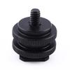 Metal Hot Shoe Adapter: 1/4" Single/Double Layer Conversion Screw for Camera/Camcorder