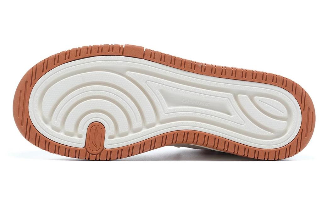 Li Ning Future C1 Synthetic Leather Slip Resistant Abrasion Resistant Low top Skateboard Shoes Women's White Red Green AGCT028-11