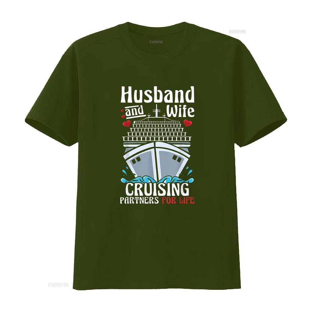 Cruising Cruise Vacation Husband Wife Couple For W Women s Unique T Shirt Top Summer Fun vintage Washed homme designer clothes