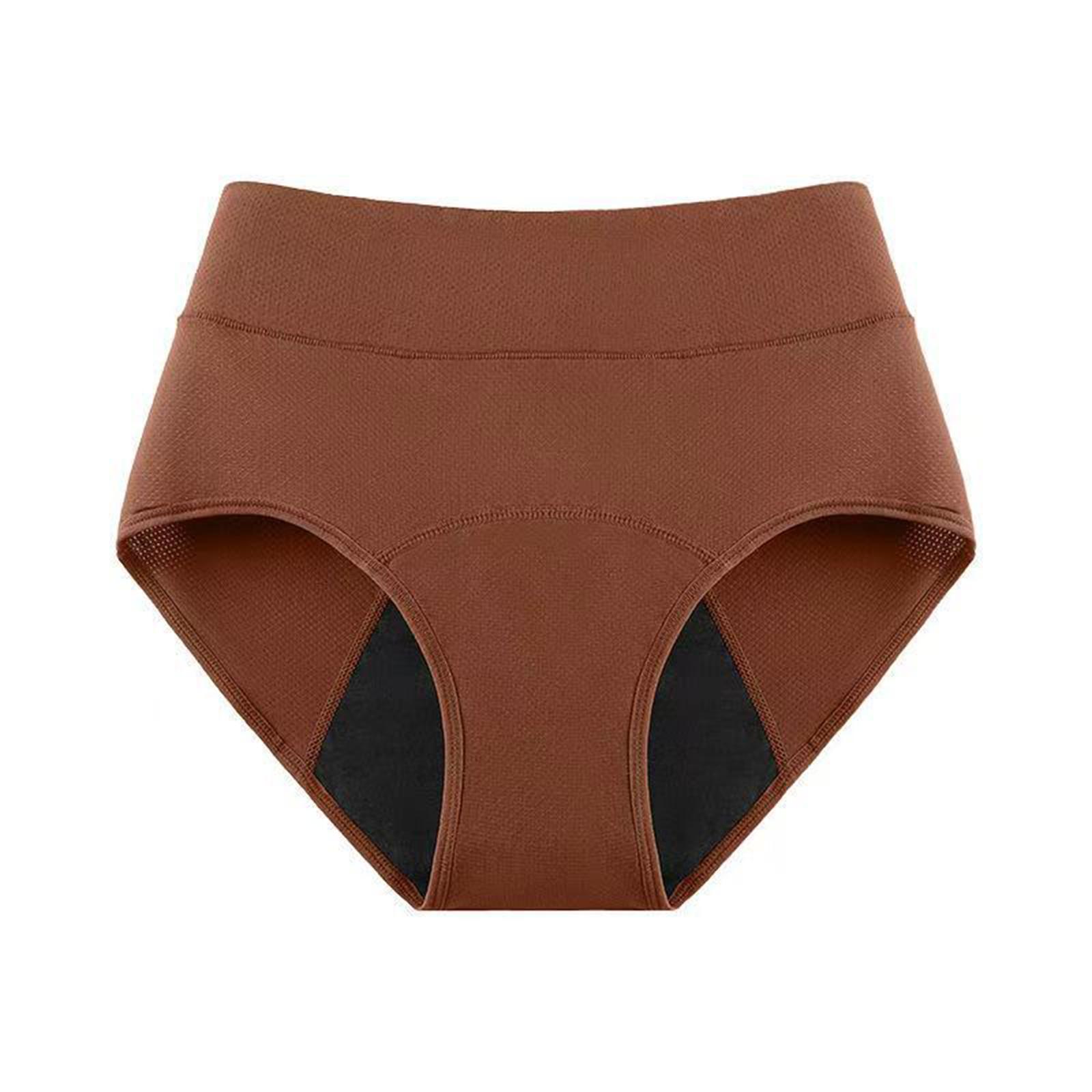 

Women s Color 3,layer Absorbent Menstrual Underwear With Breathable Holes To Prevent Leakage During Menstruation Physiology S коричневий