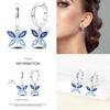 Fashion 925 Silver Luminous Shell Earrings For Women Pave CZ Heart Shape Star Moon Hoop Earrings Engagement Wedding Jewelry