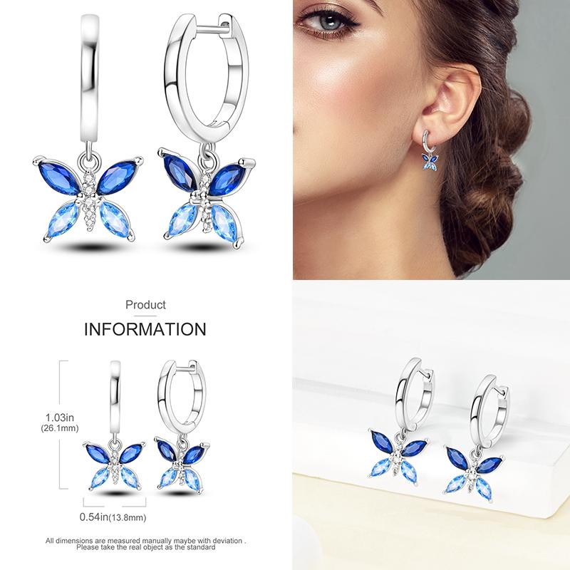 Fashion 925 Silver Luminous Shell Earrings For Women Pave CZ Heart Shape Star Moon Hoop Earrings Engagement Wedding Jewelry