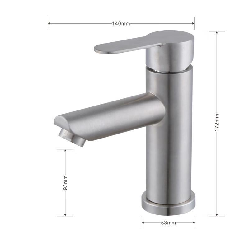 MDNG Hot & Cold Single-Hole Basin Faucet - Straight Spout, 3-Pack