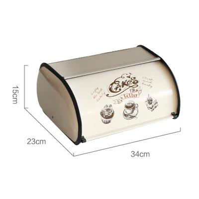 

Retro Metal Bread Pastry Cake Box Case Large Capacity Rice Case Food Storage Kitchen Storage Box Cooking Supply Home Furnishing