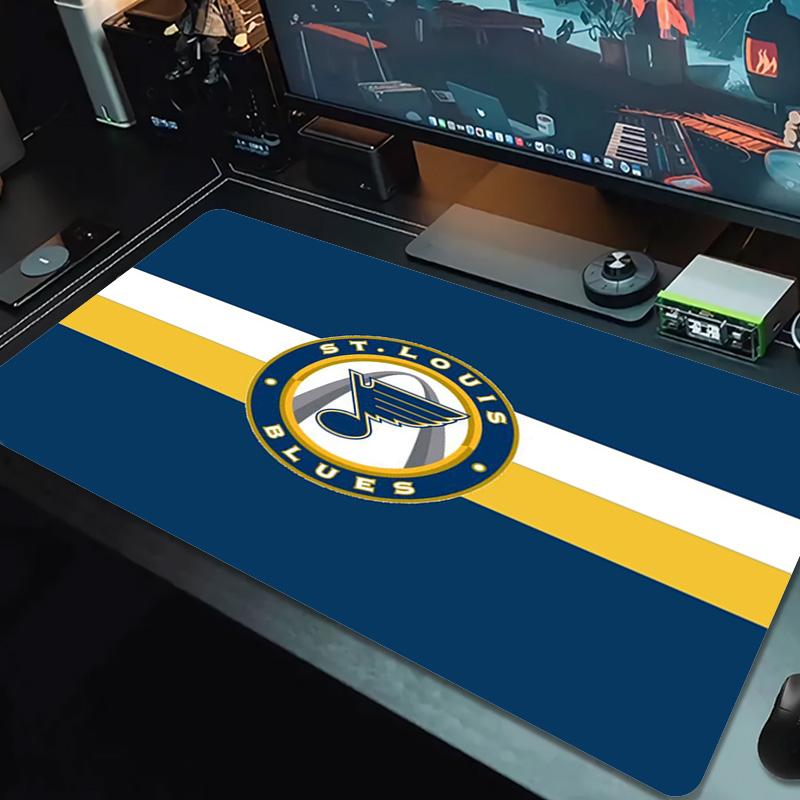 St. Louis Blues Logo Color Mouse Pad Large Gaming Table Cushion Non-slip Laptop Tablet Big Mousepad XXL Mat Mini PC Playmat With Lock Edge