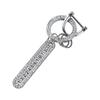 Rhinestone Car Keychain with Anti-Lost Number Plate – Stylish Key Pendant for Men and Women