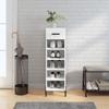 Shoe Cabinet White 30x35x105 cm Particleboard