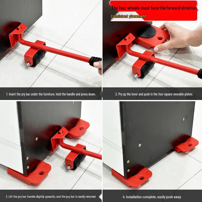 Schwerlast-Universal-Lenkrolle mit Bremse für Möbel und Geräte