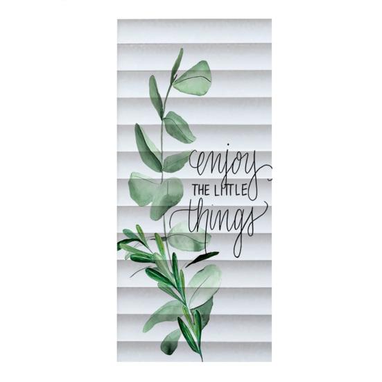 

Reeded Glass Privacy Window Film Non Adhesive Frosted Sun Blocking Glass Cling Hanging Green Plants Decorative Sticker for Bathroom G
