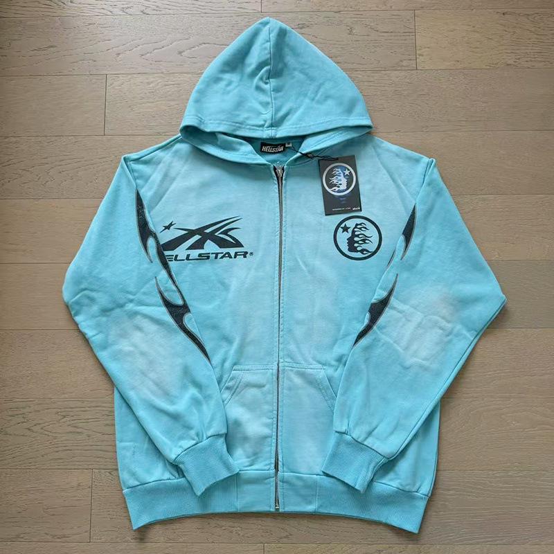 Hellstar FOG European Trendy Unisex Distressed Hoodie
