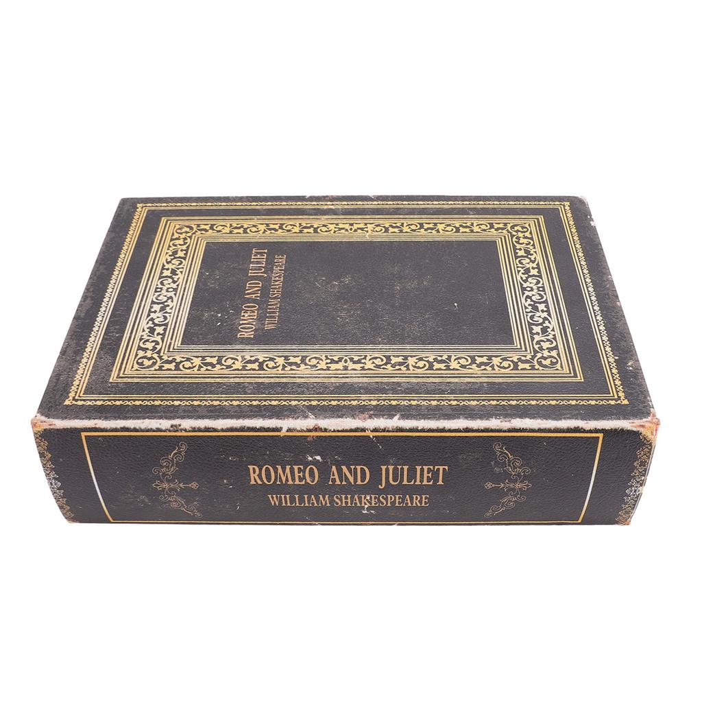 Decorative Book Box Wood Leather European Vintage Book Shape Storage Box Faux Antique Book Box for