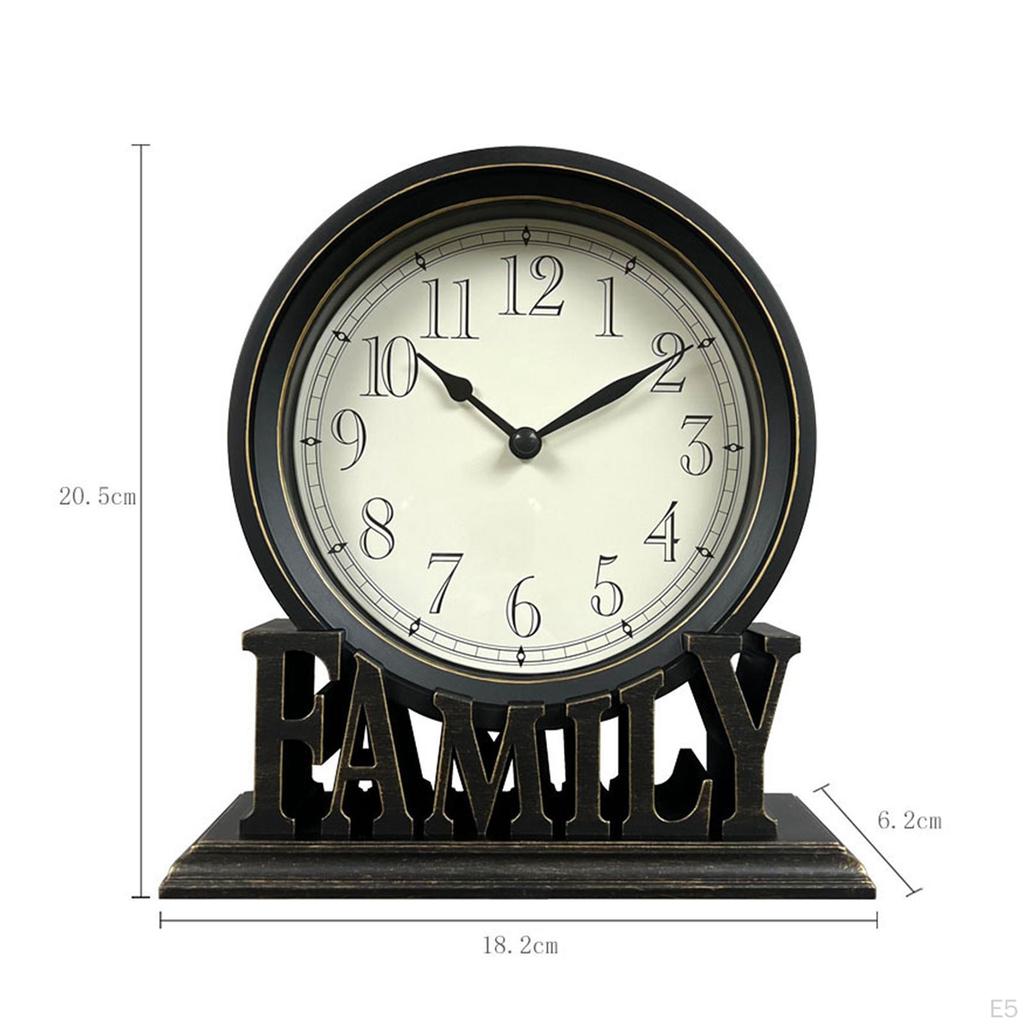 Stand Non Ticking Easy to Read Decorative Mantel Room Fireplace Office Bathroom Ornament