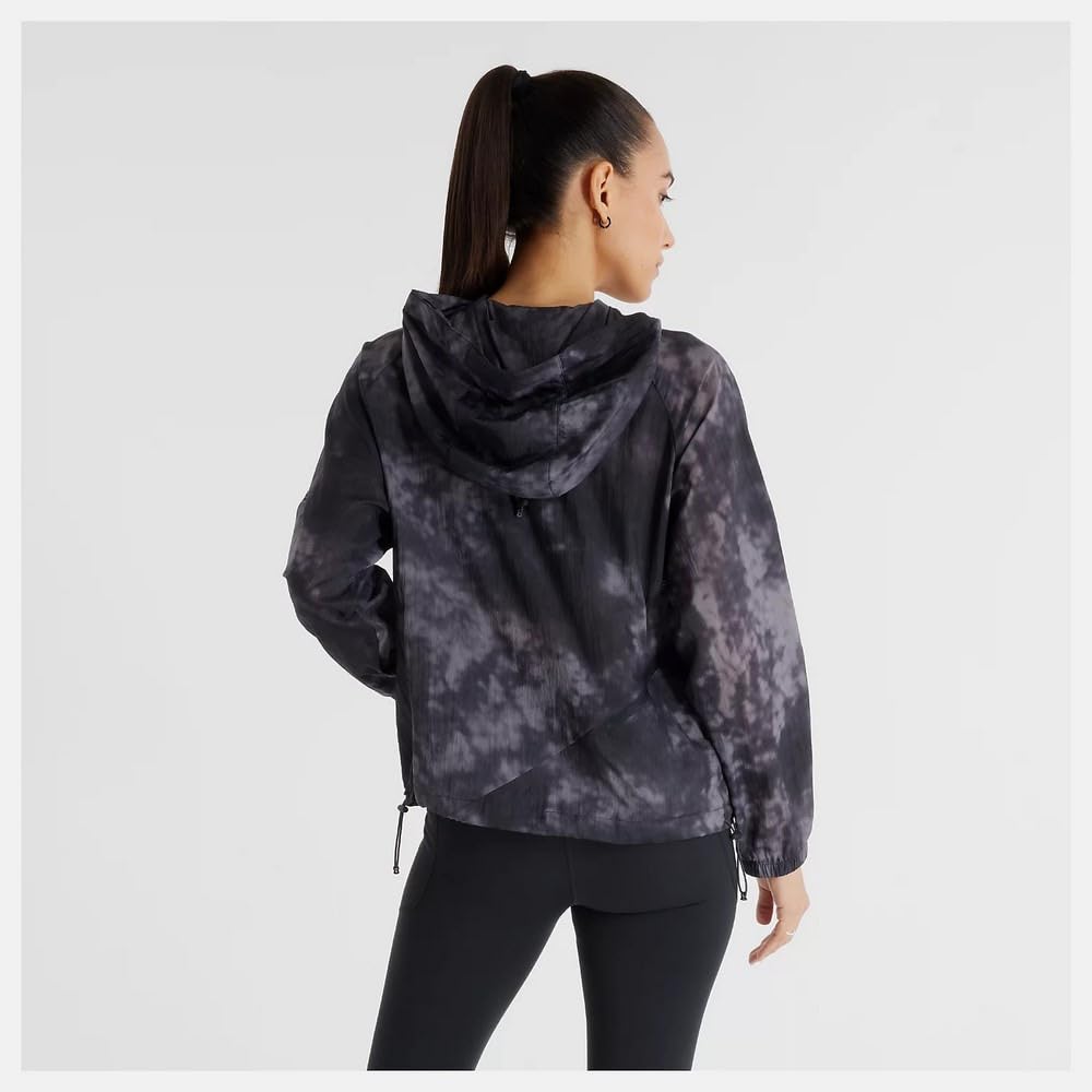 New Balance Women's Special Edition Transparent Packable Jacket (AWJ5110Y) BK (Black) Size M