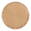 Braided Round Placemats Woven Tassel Table Mats for Kitchen Dining Heat Resistant Natural Fabric Place Mats Indoor Outdoor Use