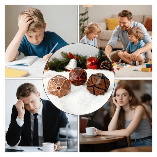 3D Printed D20 Dice Toy Stress Anxiety Relief Dice Fidget Toy Portable Travel Multi-side