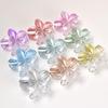 Frangipani Gradient Summer Shark Claw Clip: Beach Style Flower Updo Headwear.
