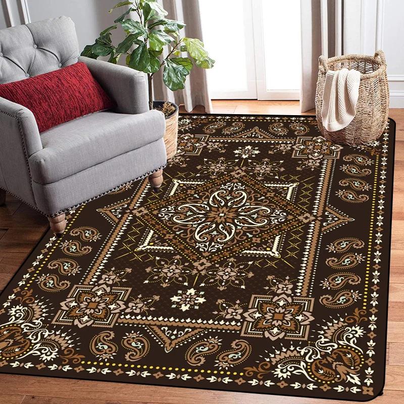 Large Size Large Carpet Raditional Oriental Vintage Area Rug Nordic Floor Mats European Door Area Old Printed Carpet Modern