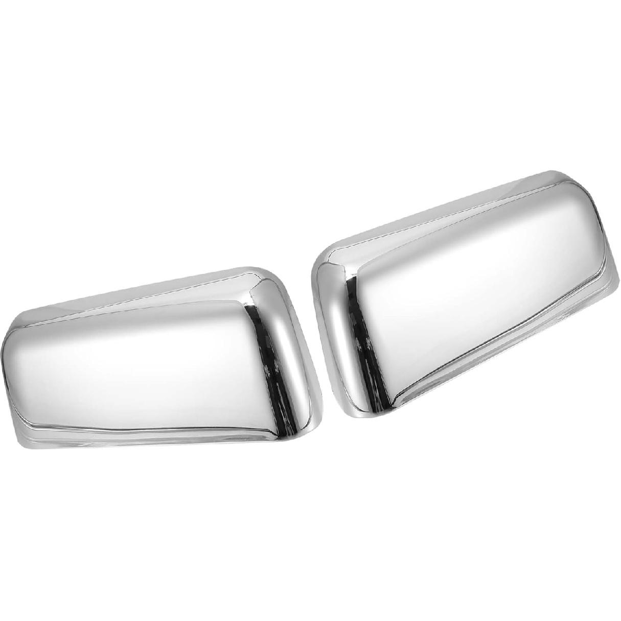 for Ford F-150 FX4 XLT 2004-2008 Driver Passenger Side Mirror Covers Cap Overlay Rearview Mirror Guard Covers Silver Tone 1 Pair