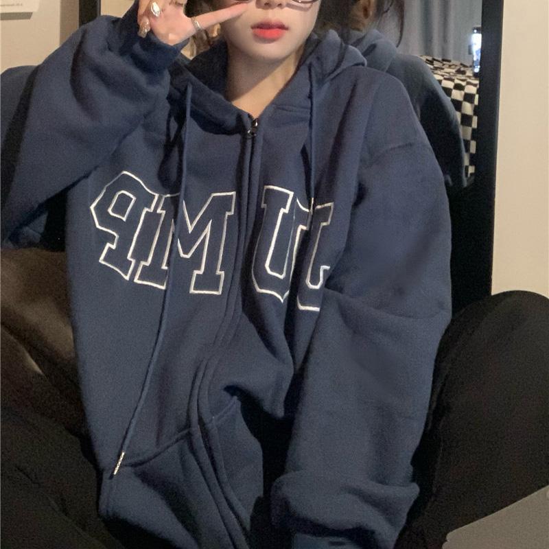 Women Long Sleeve Hooded V Neck Loose Pullovers Female Tops Solid Color Sweatshirts