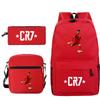 Large Capacity Schoolbag with Shoulder Strap; Student Three-piece Pencil Case Set