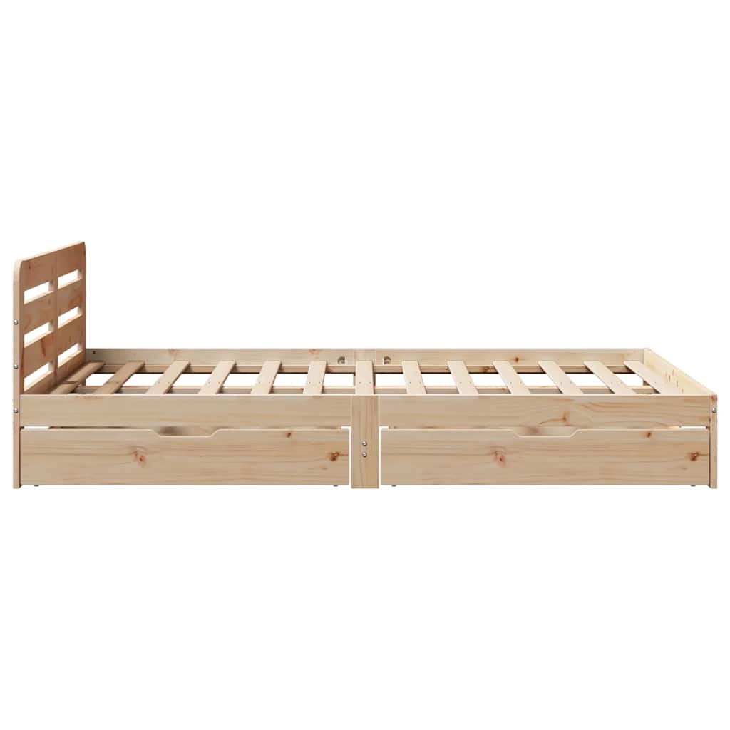 Solid Wood Bed without Mattress 135 x 190 cm Pine Wood