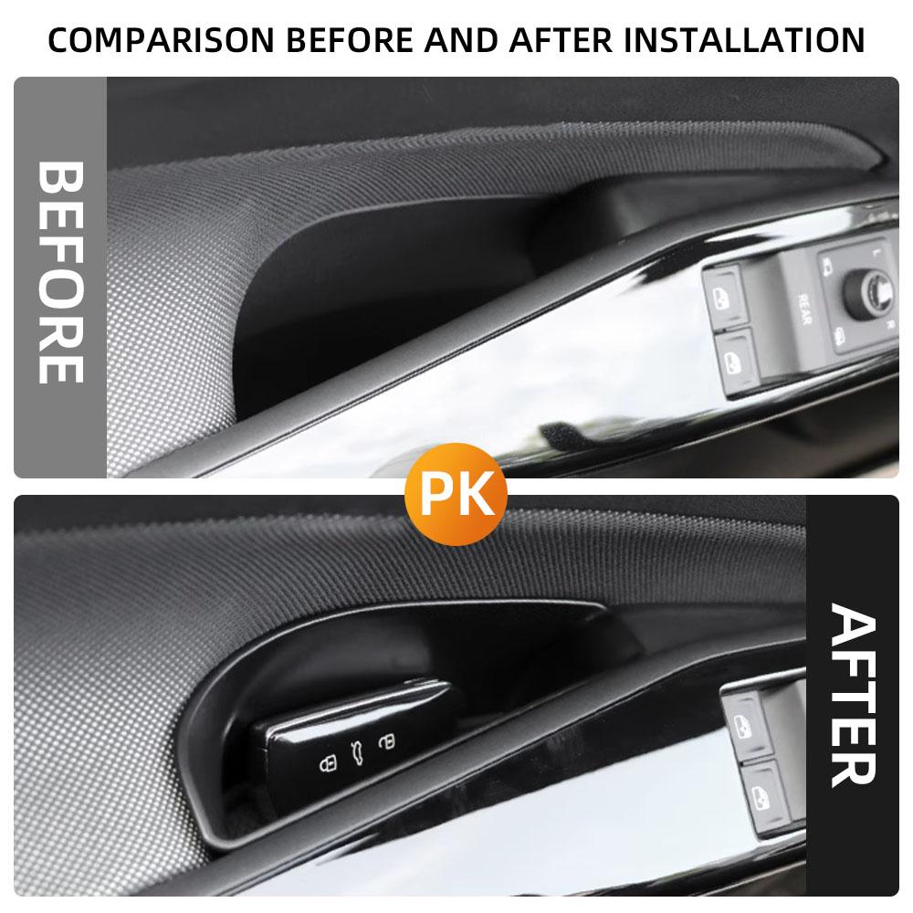 4Pcs for Volkswagen VW ID.3 Id3 Front Rear Door Handle Storage Box Holder Side Armrest Organizer Container Tray Car Accessories