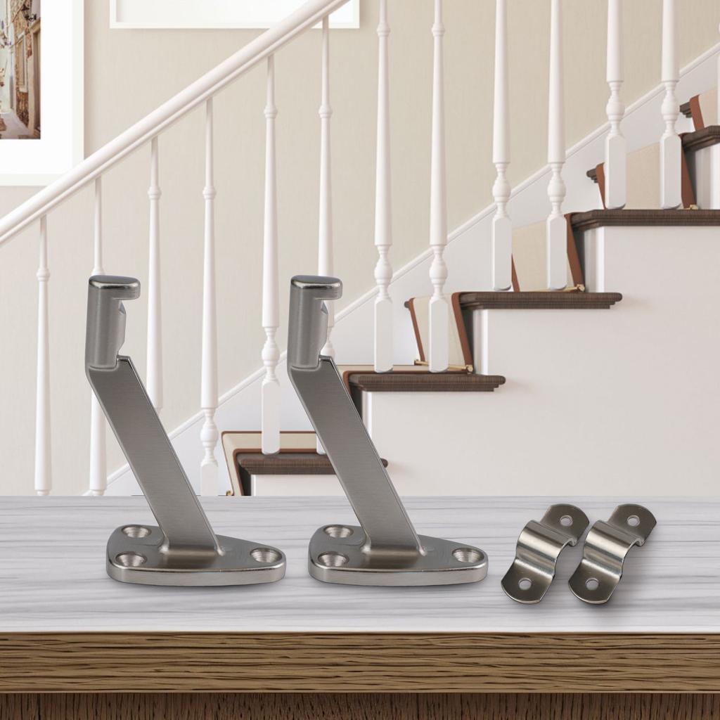 Aluminum Alloy Handrail Bracket Set for Stairway Support and Safety