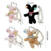 Delicate Rabbit Phone Charm PP Cotton Keychain Pearls Hair Clip Lovely Rabbit Stuffed Keyring Gift For Students