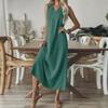 Women's Sleeveless V-Neck Long Maxi Dress