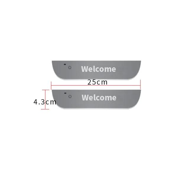

2/4pcs Car Customized Door Illuminated Sill Light Logo Projector Lamp USB Power Moving LED Welcome Pedal Scuff Plate Pedal Light for BMW