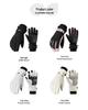 SK42 Unisex Fleece-Lined Ski Gloves: Anti-Slip, Thickened, Warm for Outdoor Sports and Motorcycle Riding