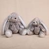Huggable Plush Bunny Toy Stuffed Plaid Bow Rabbit Plushie Simulation Animal Doll Home Living Room Bedroom Decoration Birthday Gift