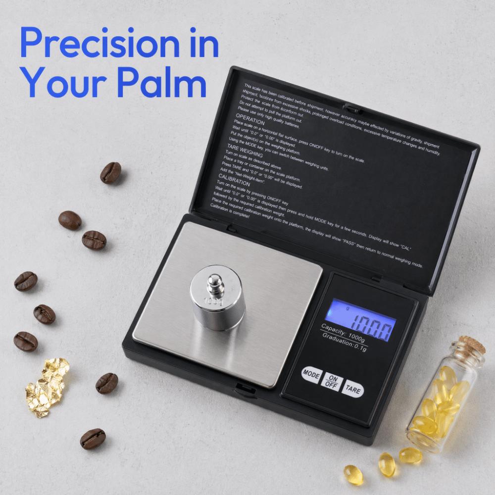 Black Portable Gram Scale Backlit LCD Display Electronic Food Scale  Home Kitchen