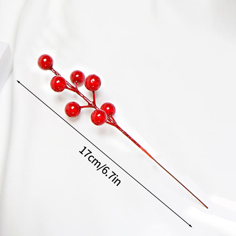 10/20pcs Artificial Berry Fake Flowers Christmas New Year Decor Xmas Tree Ornaments Foam Flower Bouquet DIY Desktop Decoration