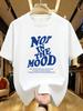 WZM102182Creative Letter Printed Plus Size Unisexs Round Neck Summer Casual Short Sleeved Street Fashion Versatile Tshirt