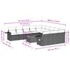 Vidaxl 12-Cz. Garden Furniture Set, With Cushions, Black, Poly Rattan