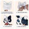 Diy Blank Masks Hand-Painted Animal Fox Cat Graffiti Mask White Embryo Pulp Mask Halloween Party Half Face Mask Decoration Gifts