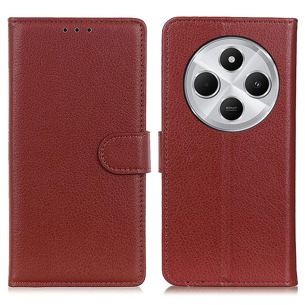 For Xiaomi Poco C75 4G/Redmi 14R 5G/14C 4G Wallet Case PU Leather Phone Cover Litchi Texture
