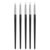 Nail Art Silicone Pen Set: 5 Black Rods for Carving, Embossing, Gradient Blending, Magic Mirror Powder.
