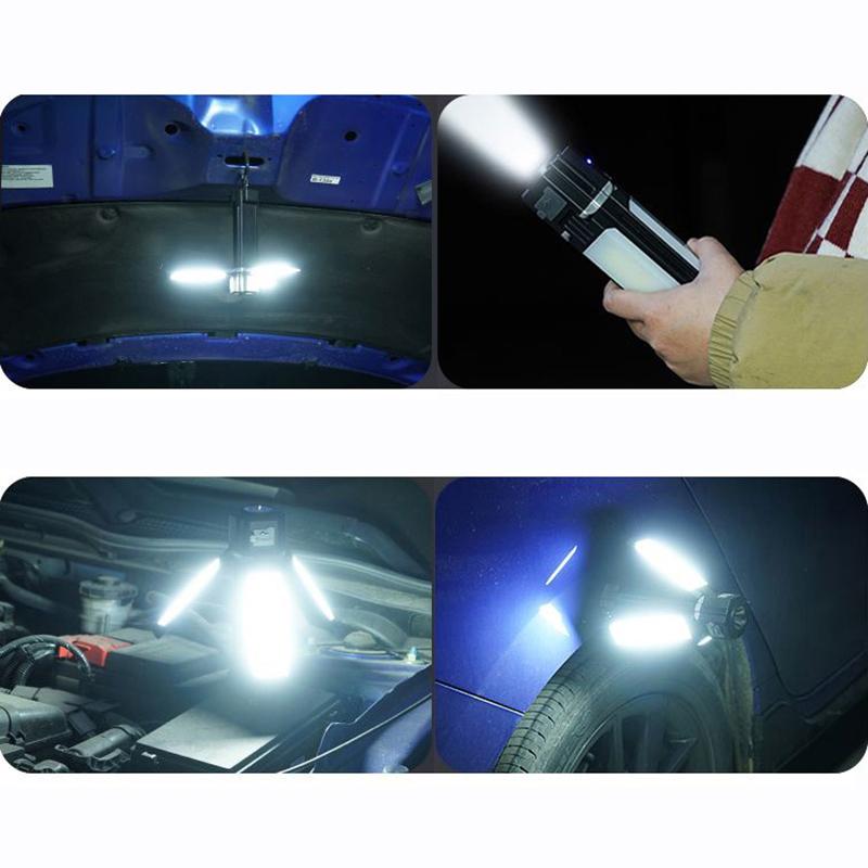 Rechargeable Outdoor Camping Light Tent Lamp Portable Foldable Flashlight Emergency Power Bank Work Floodlight
