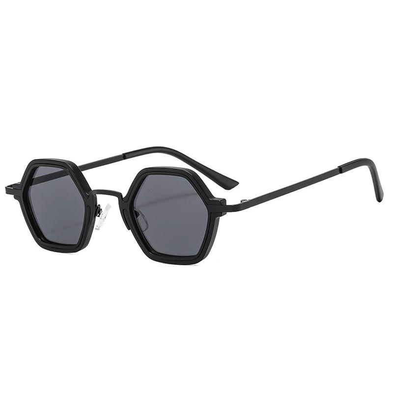 SHAUNA Retro Punk Men Polygon Square Sunglasses Fashion Clear Ocean Gradient Lens Eyewear Women Trending Sun Glasses UV400
