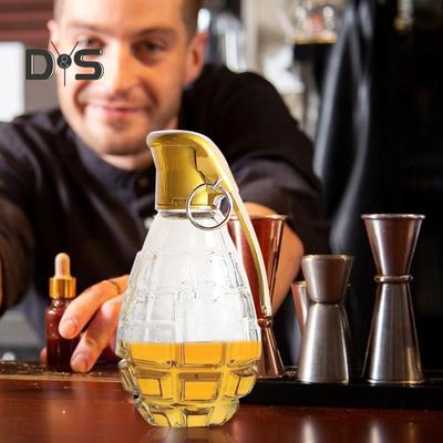 120ml Whiskey Decanter Small Glass Whiskey Bottle for Bourbon Brandy Liquor Rum Clear Drinking Gift for Man Dad Husband