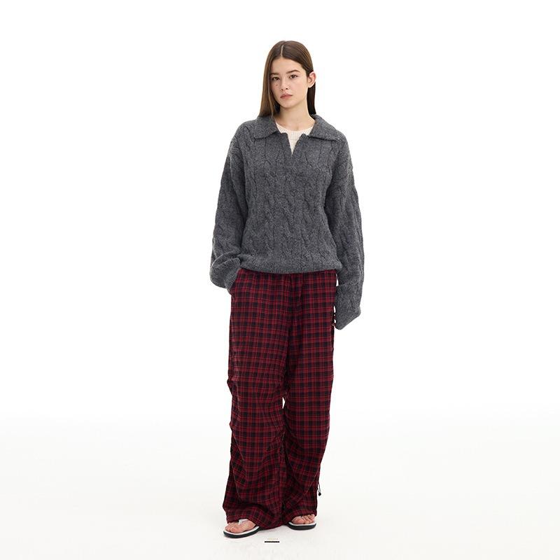 Loose cashmere comfortable soft waxy fake two-piece knitted sweater casual men's and women's autumn and winter