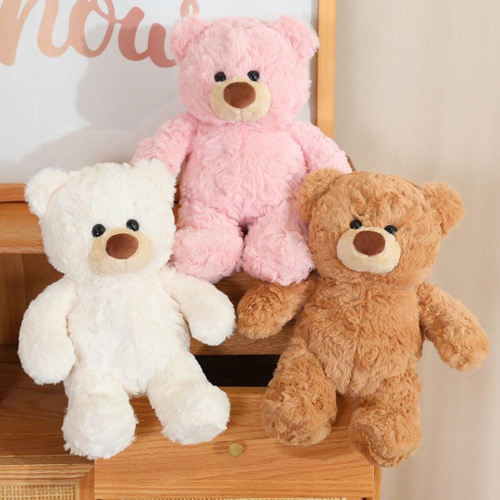 Soft Brown Bear Plush Toy Cartoon Bear Stuffed Dolls Animal Bear Plush Doll Festival Party Decor