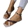 Fashion Shoes Female 2024 Hot Sale Square Toe Women's Slippers Summer Open Toe Mixed Colors Light Flat Casual Comfortable Slippers