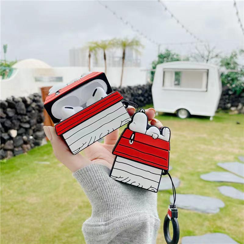 

Snoopy House AirPods Case for 4th Gen & Pro 3 - Cute Cartoon Protective Cover for Apple Bluetooth Earphones. AirPods 1/2