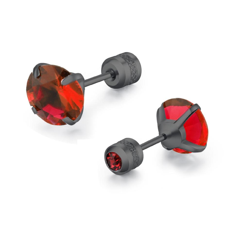 1 Piece Medical Stainless Steel Crystal Zircon Ear Studs Earrings Tragus Cartilage Hypoallergenic Screws Piercing Zircon