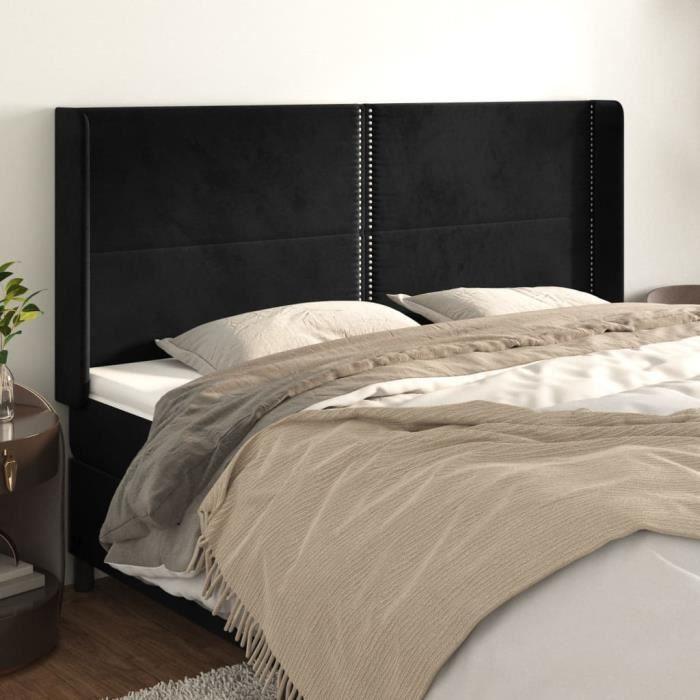 VidaXL Headboard with Ears Black 203x16x118-128 Cm Velvet3119508