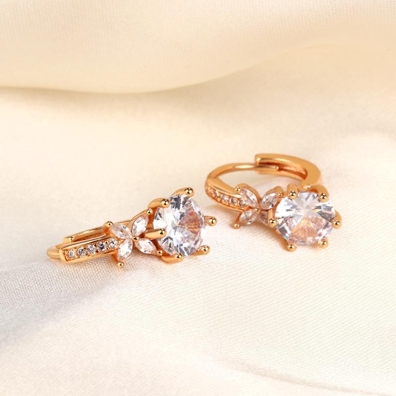 Flash Diamond Bow Ear Buckle Unique Design Earrings Earrings Stud Earrings Versatile